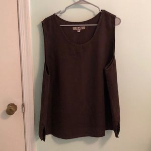 Flax Brown linen tank